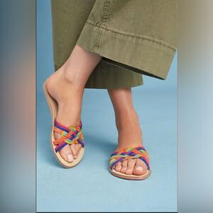 Matiko Colorful Braided Slip-On Sandals Anthropologie Size 40 / US 9.5
